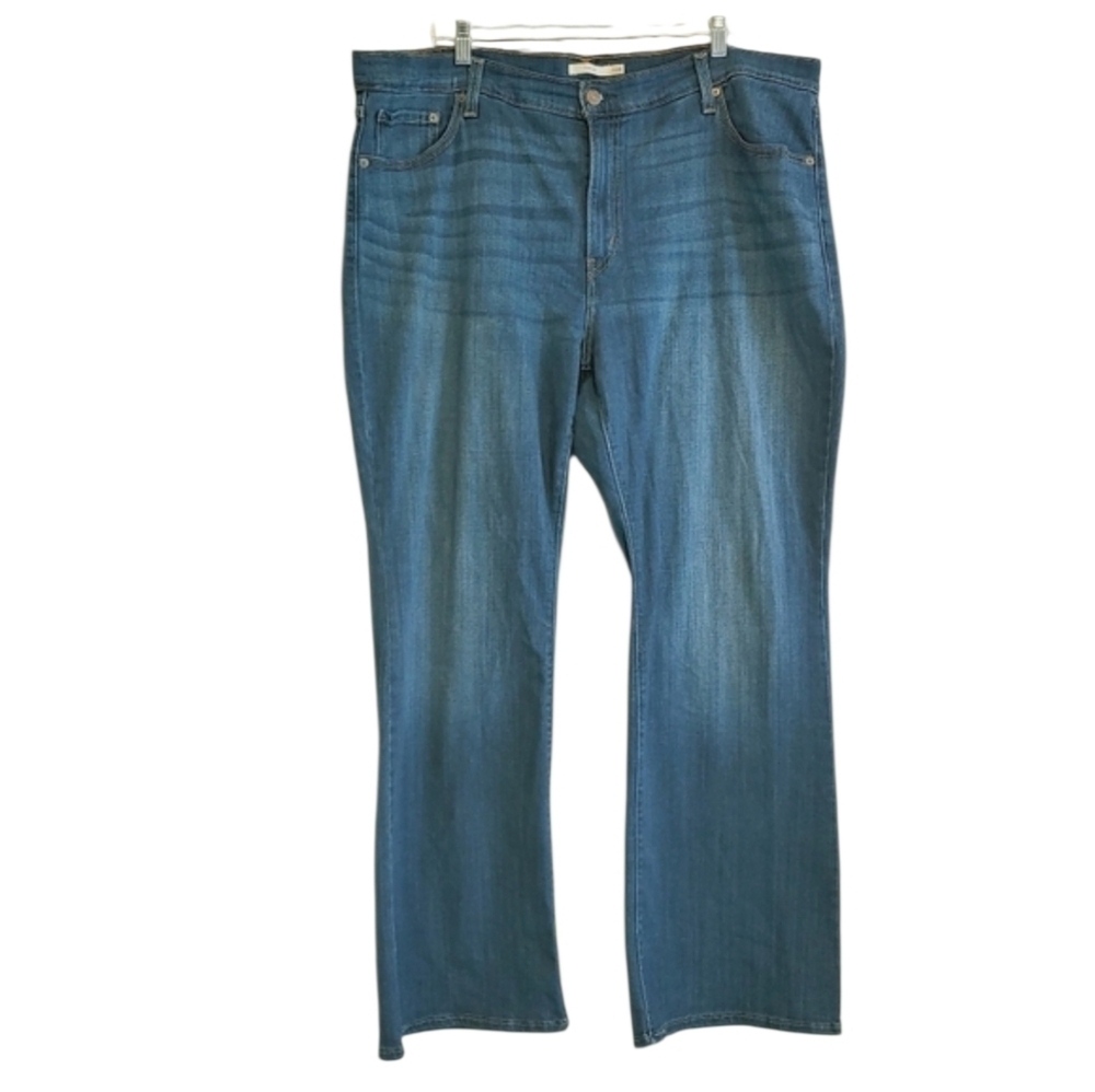 Levi's 726 Flare High Rise Medium Wash Denim Jeans Plus Size 22W